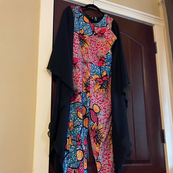 SGTC Batwing Ankara Jumpsuit - Picture 2 of 9
